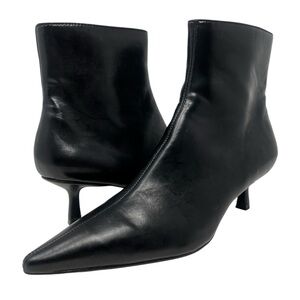 Mango Sleek Black Ankle Booties